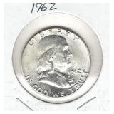 1962 Franklin Silver Half Dollar 1962 Franklin Silver Half Dollar