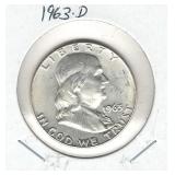 1963-D Franklin Silver Half Dollar