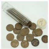 Solid Date Roll 1911 Lincoln Cents Solid Date Roll 1911 Lincoln Cents