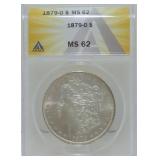 1879-O Morgan Silver Dollar ANACS MS-62, ANACS