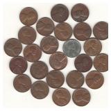 25 Lincoln Wheat Cents - 1935, 1940, 1940-S,