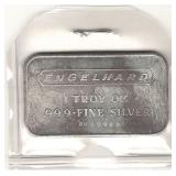 Engelhard 1 troy oz .999 Fine Silver Bar