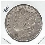 1881 Morgan Silver Dollar