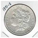 1891-S Morgan Silver Dollar 1891-S Morgan Silver Dollar