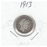 1913 Barber Silver Dime 1913 Barber Silver Dime