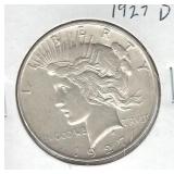 1927-D Peace Silver Dollar