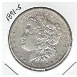 1891-S Morgan Silver Dollar