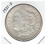 1921-D Morgan Silver Dollar