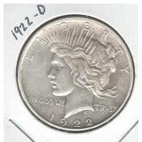 1922-D Peace Silver Dollar