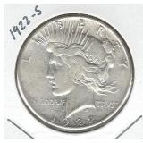 1922-S Peace Silver Dollar