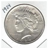 1924 Peace Silver Dollar