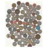 Bag of 76 Misc. Coins and Tokens - U.S. and