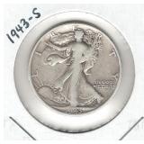 1943-S Walking Liberty Silver Half Dollar 1943-S Walking Liberty Silver Half Dollar