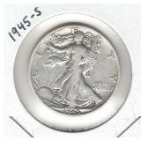 1945-S Walking Liberty Silver Half Dollar