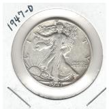 1947-D Walking Liberty Silver Half Dollar 1947-D Walking Liberty Silver Half Dollar