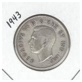 1943 Canadian Silver Half Dollar