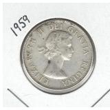 1959 Canadian Silver Half Dollar