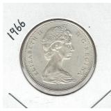 1966 Canadian Silver Half Dollar