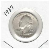 1937 Washington Silver Quarter 1937 Washington Silver Quarter