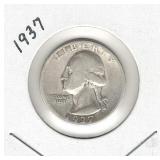 1937 Washington Silver Quarter