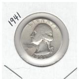 1941 Washington Silver Quarter