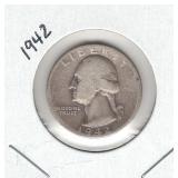 1942 Washington Silver Quarter