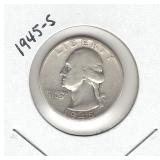 1945-S Washington Silver Quarter