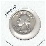 1946-D Washington Silver Quarter