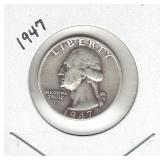 1947 Washington Silver Quarter