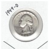 1949-D Washington Silver Quarter