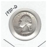 1950-D Washington Silver Quarter 1950-D Washington Silver Quarter