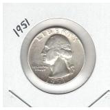 1951 Washington Silver Quarter