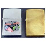 Lot of Two Vintage Zippo Lighters - Ready to Fuel