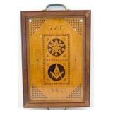 * Chip Carved and Burned in Wooden Tray with * Chip Carved and Burned in Wooden Tray with