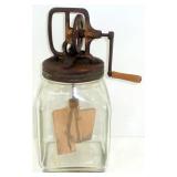 * Vintage 4 Qt Glass Butter Churn * Vintage 4 Qt Glass Butter Churn