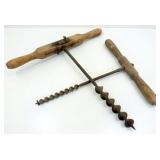 2 Vintage Small Hand Drills 2 Vintage Small Hand Drills