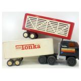 * Tonka Semi-Tractor w/ Two Trailers - Parts or