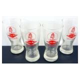 * Four Grain Belt Beer Glasses - Nice Vintage