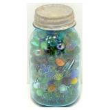 Large Ball Jar Filled with Marbles Large Ball Jar Filled with Marbles