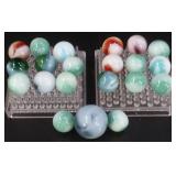 20 Vintage Marbles plus 1 Shooter