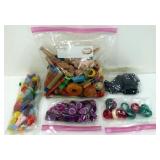 Large Collection of Wood and Plastic Game Pieces Large Collection of Wood and Plastic Game Pieces
