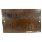 Vintage Brass Twin Coach Company Name Plate