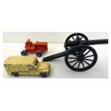 3 Vintage Metal Toys - Lesney Ambulance, Britain 3 Vintage Metal Toys - Lesney Ambulance, Britain