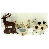 Collection of Vintage Metal Farm Animals - Collection of Vintage Metal Farm Animals -