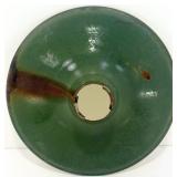 * Vintage Green Porcelain Barn Light Shade - Nice * Vintage Green Porcelain Barn Light Shade - Nice