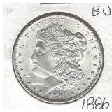 1886 Morgan Silver Dollar - BU (Condition is 1886 Morgan Silver Dollar - BU (Condition is