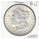 1897 Morgan Silver Dollar - BU (Condition is 1897 Morgan Silver Dollar - BU (Condition is