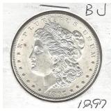 1897 Morgan Silver Dollar - BU (Condition is