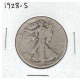 1928-S Walking Liberty Silver Half Dollar