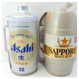 Asahi Draft Beer Can & Sapporo Draft Beer from